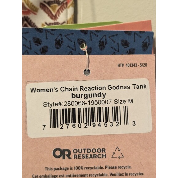 Outdoor Research Women’s Tank Top Size Medium Burgundy UPF 50+ Stretch NWT NEW - Picture 7 of 11